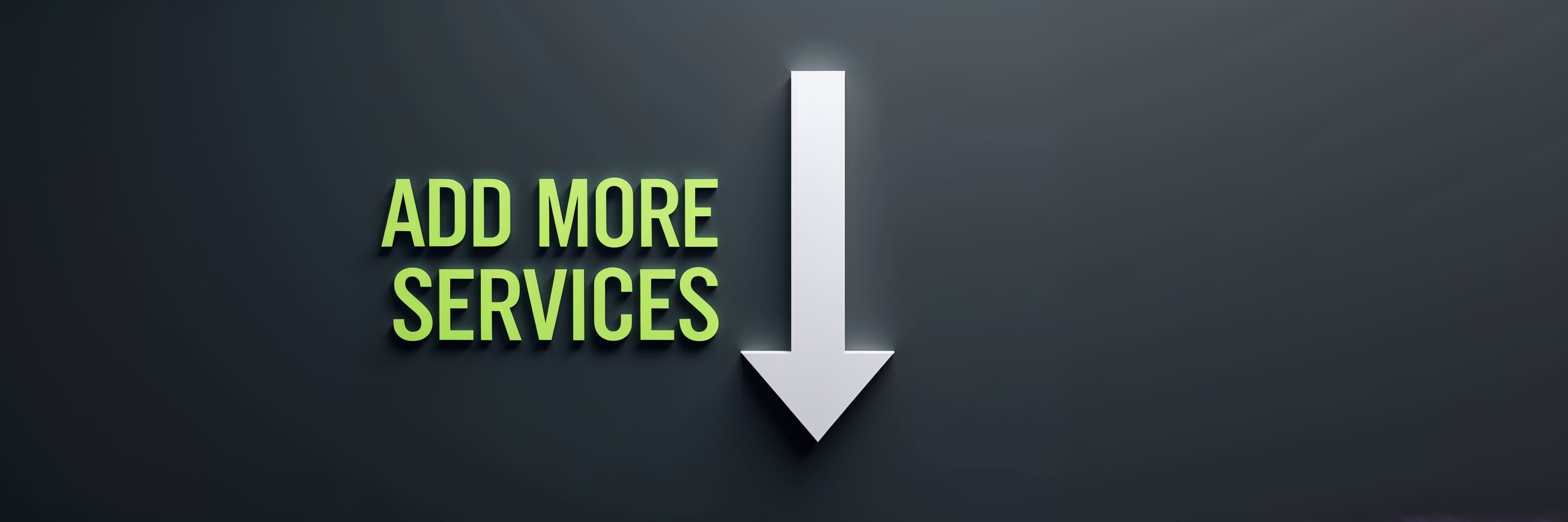Business dashboard with a user clicking 'Add More Services' to expand offerings and enhance client solutions on a digital platform.